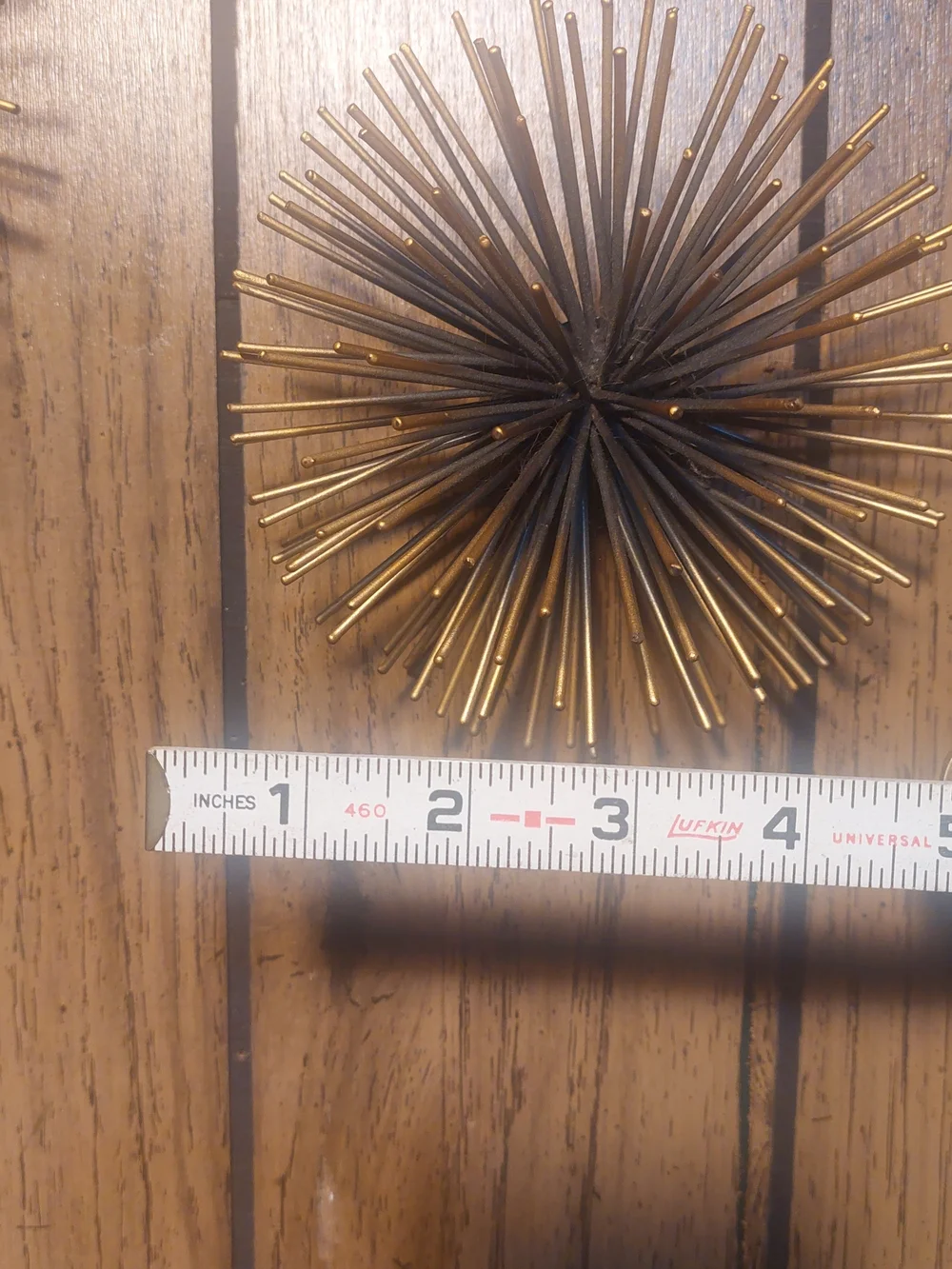 Metal Sunburst Wall Sculptures - Set of 3 Sea Urchin Atomic Retro MCM